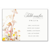 野草のキノコの結婚秋の座席表 テーブルナンバー (正面)