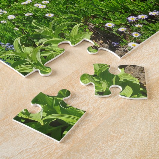 野草のフィールドで山レイニア ジグソーパズル (側面)