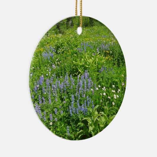 野草のフィールドで山レイニア セラミックオーナメント (右)