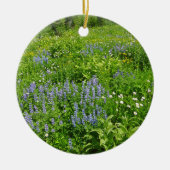野草のフィールドで山レイニア セラミックオーナメント (正面)