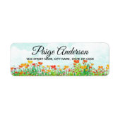 野草のフィールド差出人住所ラベル ラベル (正面)