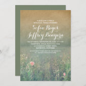 野草のヴィンテージリハーサルディナー招待状 招待状 (正面/裏面)