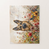 野草の中のドイツ鮮やかの羊飼い ジグソーパズル (縦)