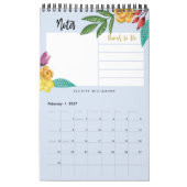 野草の植物園のノート& To Do カレンダー (2月 2027)