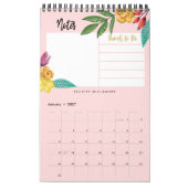 野草の植物園のノート& To Do カレンダー (1月 2027)