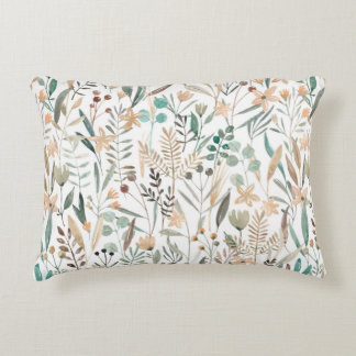 野草の水彩の継ぎ目のない模様。花f アクセントクッション