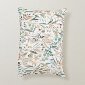 野草の水彩の継ぎ目のない模様。花f アクセントクッション (裏面(縦))