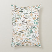 野草の水彩の継ぎ目のない模様。花f アクセントクッション (正面(垂直))