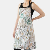 野草の水彩の継ぎ目のない模様。花f エプロン (インサイチュ)