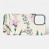 野草の継ぎ目のない模様 iPhoneケース (裏面横)