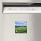 野草の花が咲く景色カラフル マグネット (インサイチュ (食洗機))