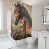 野草の花を持つベイ絵を描マーレ シャワーカーテン (インサイチュ)