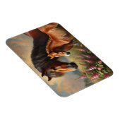 野草の花を持つベイ絵を描マーレ マグネット (右側)