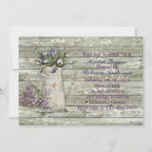 野草の西部の田舎風のブライダルシャワー 招待状 (裏面)