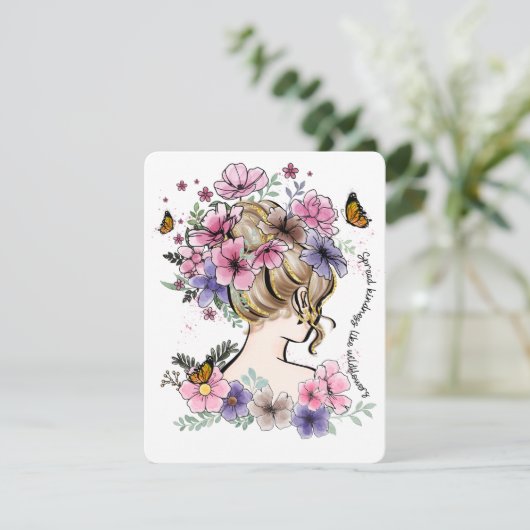 野草の贈り物のように親切を広やる気を起こさせるめる シーズンカード (スタンド正面)