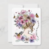 野草の贈り物のように親切を広やる気を起こさせるめる シーズンカード (裏面)