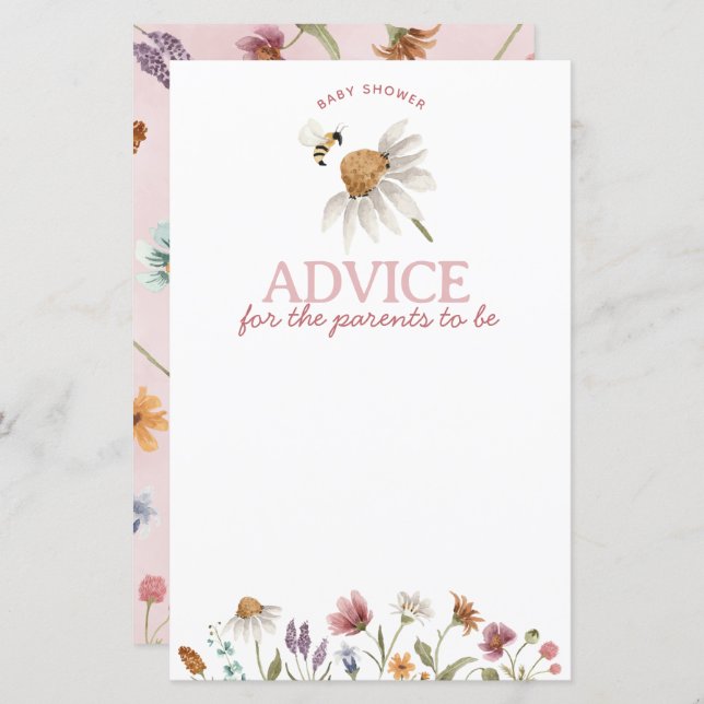 野草の赤ちゃんシャワーアドバイス親活動 (正面/裏面)