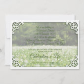 . .野草の追悼式の写真エレガントを撮る 招待状 (裏面)