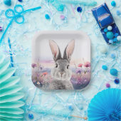 野草の野うさぎ ペーパープレート (パーティー)