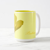 野草アートコーヒーカップバターカップフラワーカップ ツートーンマグカップ (正面右)