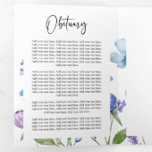 野草写真葬祭記念事業 三つ折り招待状 (内部最初)