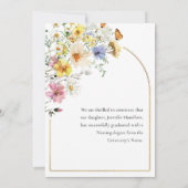 野草医療看護学校写真卒業 案内状 (裏面)