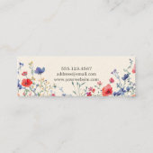 野草卒業エレガント名前をカスタムするカード コーリングカード (裏面)