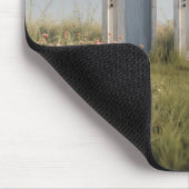 野草原に立つ三つの扉 マウスパッド (コーナー)