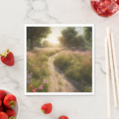 野草地の未舗装の道 スタンダードランチョンナプキン (インサイチュ)