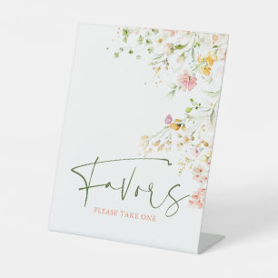 野草夏の牧草地の好意サイン 台座サイン