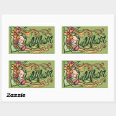 野草女神 長方形シール (シート)