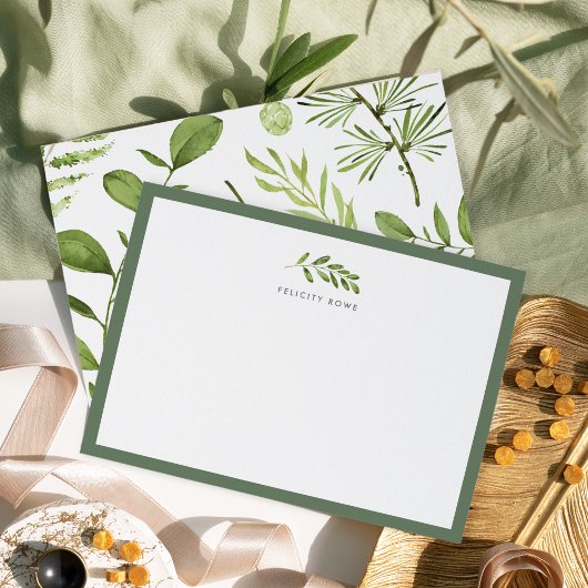 野草文房具パーソナライズされたフラットカード ノートカード