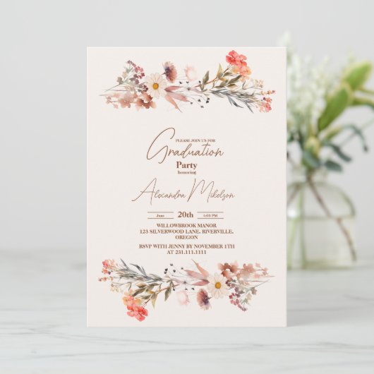 野草植物園卒業 招待状 (スタンド正面)