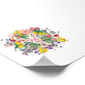 野草植物性カラフル開花ポスター ポスター (角)