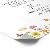 野草植物性シグネチャードリンク結婚ズサイン ポスター (角)