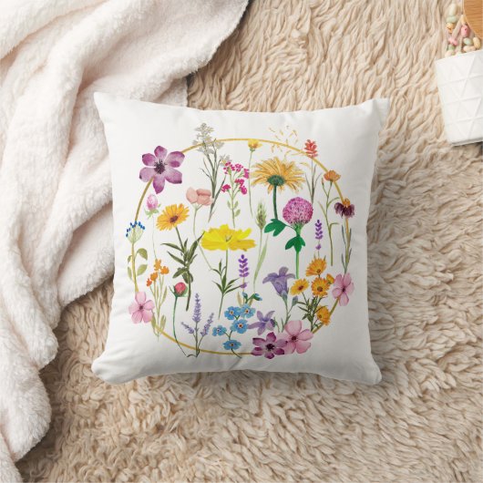 野草植物押花 クッション (ブランケット)