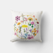 野草植物押花 クッション (正面)