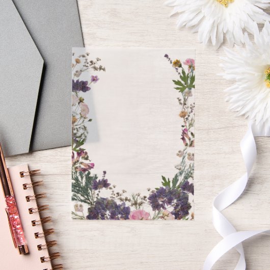 野草植物用カバーシート ベラム紙招待状 (ウェディング)