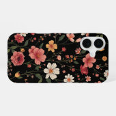 野草模様 iPhone 16ケース (裏面横)