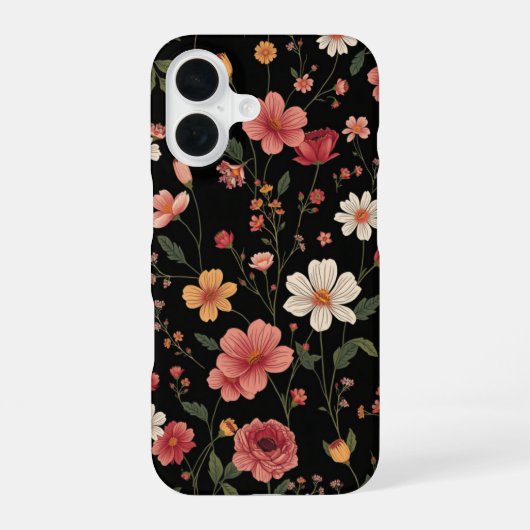 野草模様 iPhone 16ケース (裏面)