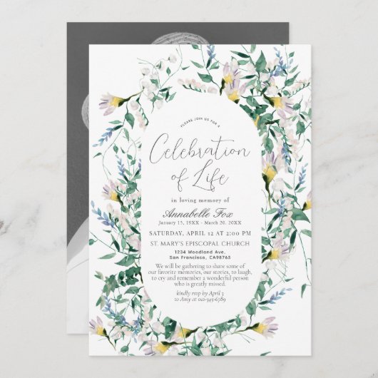 野草樹林葬祭記念碑 招待状 (正面/裏面)