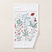 野草水彩防穂ヴィンテージ花柄 バスタオルセット (ハンドタオル)