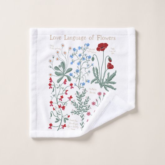 野草水彩防穂ヴィンテージ花柄 バスタオルセット (ウォッシュタオル)