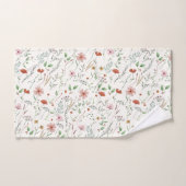 野草水彩防穂ヴィンテージ花柄 バスタオルセット (ハンドタオル)