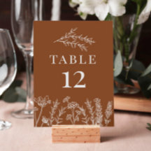 野草焼きオレンジ結婚のテーブル番号