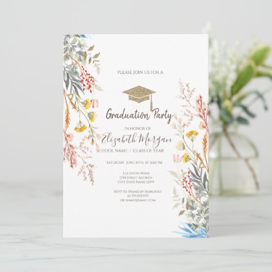 野草牧草乾燥卒業 招待状 (スタンド正面)