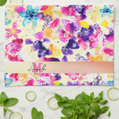 野草牧草地みすぼらしい花 キッチンタオル (折り畳み)