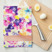 野草牧草地みすぼらしい花 キッチンタオル (四つ折り)