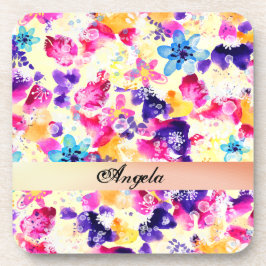 野草牧草地みすぼらしい花 コースター