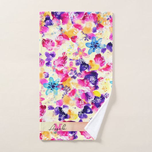 野草牧草地みすぼらしい花 バスタオルセット (ハンドタオル)